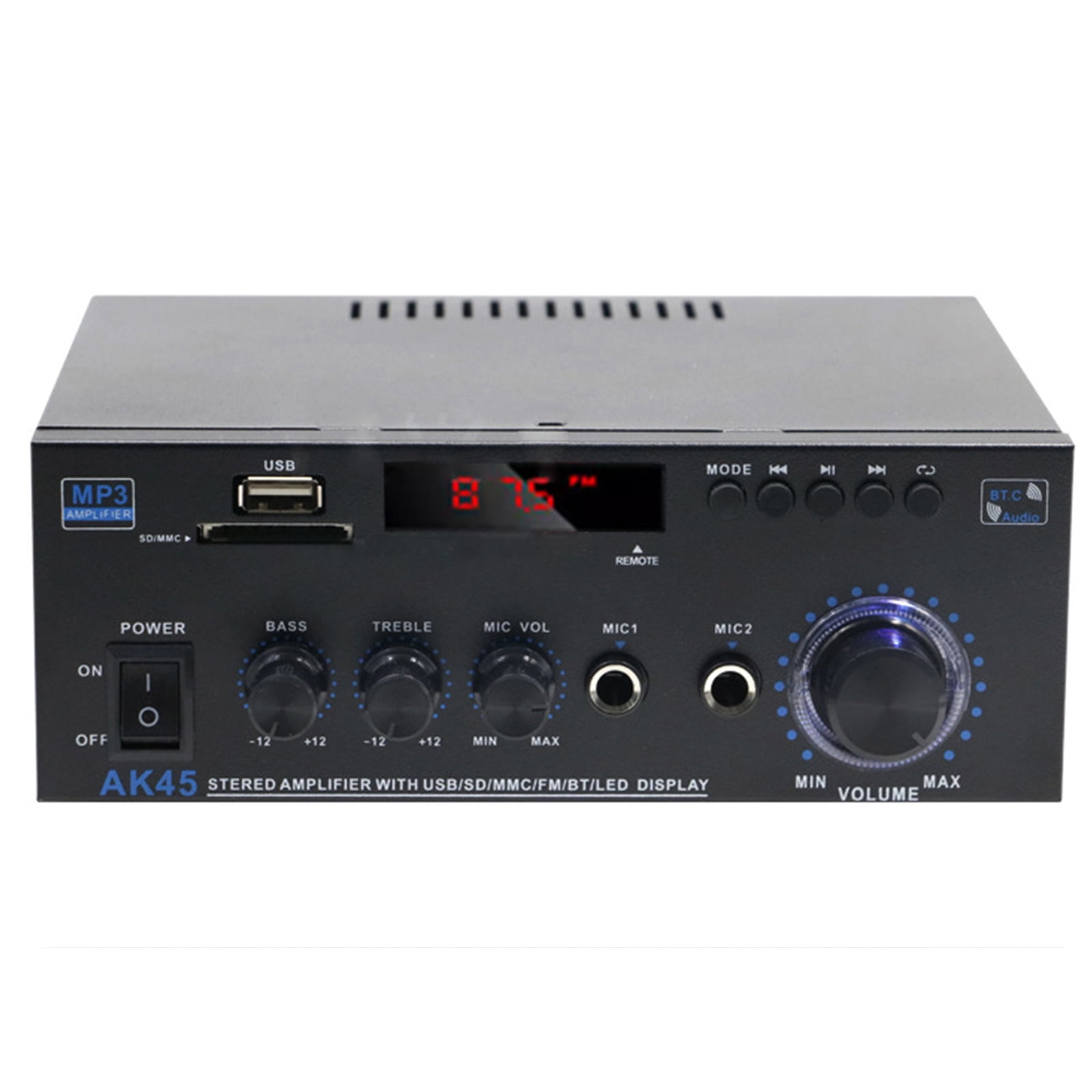 AK45 Pro Amplifier Home Audio Stereo Receivers, Wireless Bluetooth Stereo Power Amplifier,2.0 Channel HiFi Stereo Amplifier System for Home Theater Speakers, Stereo Receiver