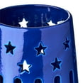 thumbnail image 3 of 4th of July, Patriotic Star Ceramic Lantern, Blue, 9.5", by Way To Celebrate, 3 of 5