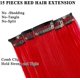 thumbnail image 4 of Extensiones de cabello liso YONGSHENG 15 piezas clip sintético rojo 20 pulgadas, 4 of 5