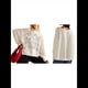 thumbnail image 3 of Camiseta con Gráfico de Números para Mujer, Sudadera de Larga con Cuello Redondo, Suéteres Extragrandes. Palabra M, 3 of 6