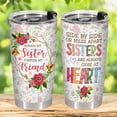 thumbnail image 2 of Sister Gifts from Sister, Always My Sister Tumbler with Lid 20 oz Stainless Steel, Side By Side Sister Coffee Mug, Sister Drinking Cup, Birthday Gifts for Cousins, 2 of 5