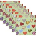 thumbnail image 6 of Dreamtimes Valentine's Day Love Heart Cloth Napkins Set of 1, Oversized Washable Reusable Polyester Dinner Table Napkins for Family, Restaurant, Party Decor, 20 x 20 Inch, 6 of 7