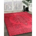 thumbnail image 3 of Ahgly Company Machine Washable Indoor Square Traditional Ferrari Red Area Rugs, 8' Square, 3 of 7