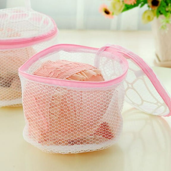 COSMOBETTY 1Pack Laundry Bag for Delicate Clothes Square Polyester Mesh Foldable Wash Bag