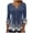 Dark Blue, variant on Womens Tops Seven Minutes Of Bell Sleeve V Neck Pressed Pleated Solid Color Button T Shirt on Sale