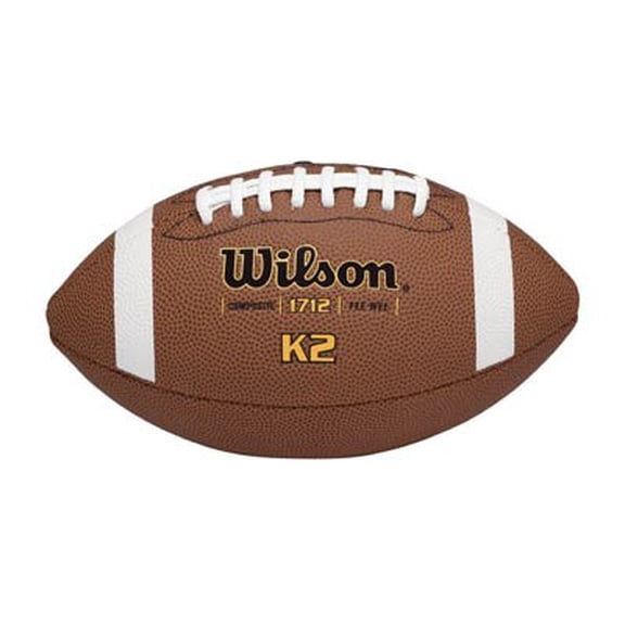 Balón de fútbol americano Wilson K2 de cuero compuesto talla para menores de 10 años