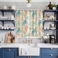 thumbnail image 2 of Teal Red Coastal Kitchen Curtains Window Panels, Summer Beach Nautical Sea Turtle Coral Starfish Insulated Window Treatment Curtain, Grommet Curtains for Bedroom/Living Room, 2 Piece 52"Wx84"L, 2 of 8