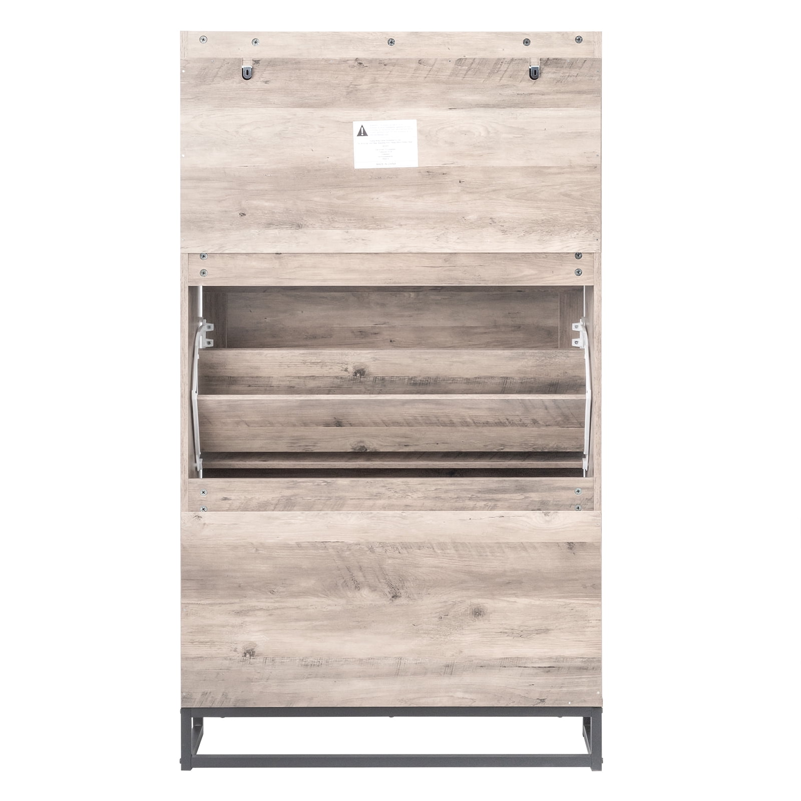 Barn Door Three-Drawer Cabinet With Top Panel, Shoe Cabinet Particleboard, 80*24*145cm