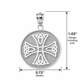 thumbnail image 2 of 10k White Gold Infinity Knot Celtic Cross Disc Pendant / Necklace (22 Inches), 2 of 2