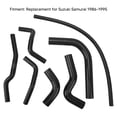 thumbnail image 2 of Silicone Radiator Coolant Hose, Heat Resistance Radiator Coolant Pipe Hose Kit 2Pcs High Strength Durable  For Samurai, 2 of 7