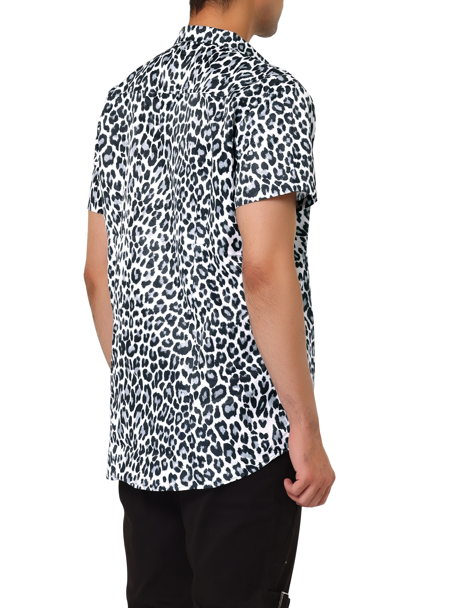 Lars Amadeus Men's Animal Print Shirt Short Sleeves Button Down Casual  Summer Printed Shirts Tiger Print XX-Large