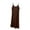 #0127-Brown, variant on Womens Modal Nightgown Full Slip Midi Loose Dress Spaghetti Strap Mini Cami Tank Sleepwear