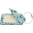 thumbnail image 4 of Rocae Sea Life for Leather Luggage Baggage Tags ID Label Privacy Cover ID Label with Stainless Steel Loop and Address Card, 4 of 5