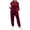 Wine Red, variant on Zeagoo Plus Size Tracksuits Set for Women 2 Piece Sweatsuits Velour Outfits Pullover Hoodie and Sweatpants with Pockets