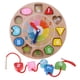 thumbnail image 1 of de Cordones de Enhebrar Tablero de Geometría y Reloj Digital para Desarrollo de Habilidad de Hugo Juguetes de madera para niños, 1 of 10