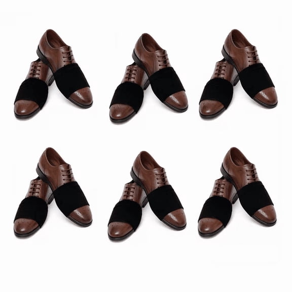 Stcellnmex 6 Pairs Shoe Socks Over Sneakers Shoe Covers for Smooth Floors Sliders Ballet Dancers Turning Socks Black