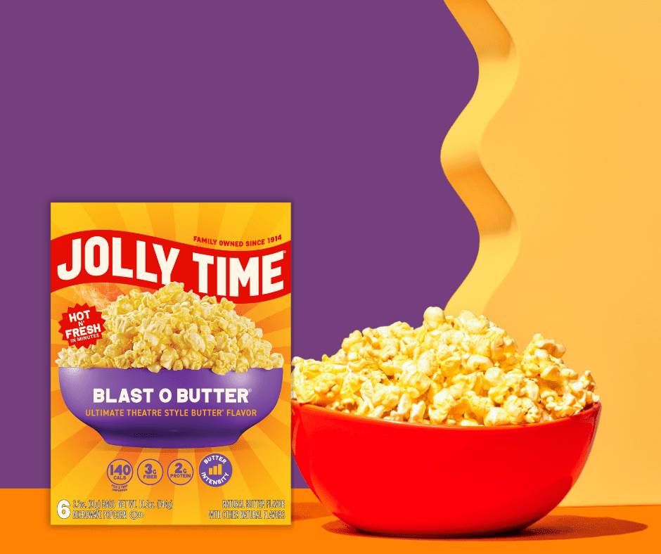 Jolly Time Blast O Butter Ultimate Theatre Style Butter Microwave Popcorn 9.6 oz, 3 Ct.  Gluten-Free