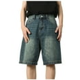 thumbnail image 2 of Men's Casual Denim Shorts Summer Loose Fit Streetwear Jorts Comfortable Knee Length Jeans Shorts for Outdoor Daily Wear, 2 of 2