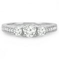 thumbnail image 2 of Dazzlingrock Collection 0.75 Carat (ctw) 14K Round Diamond Ladies Bridal 3 Stone Engagement Ring 3/4 CT, White Gold, Size 7.5, 2 of 3