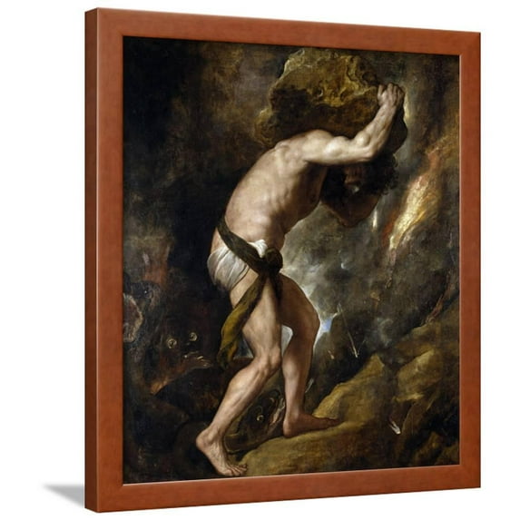 Sisyphus, World Culture Framed Art Print Wall Art by Titian Tiziano Vecelli Sold by Art.Com