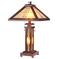 thumbnail image 1 of Chloe CH35827WM15-DT3 Earle Double Lit Table Lamp, One Size, Multicolor, 1 of 2