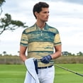 thumbnail image 3 of Balery Retro Wooden Camisa Polo de Hombre con Estampado, de Manga Corta y Tejido Medio, Camisa Tipo Golf Polo-X-Large, 3 of 6