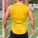 thumbnail image 3 of Camiseta de tirantes de cuello redondo para hombre, informal, sin mangas, de verano, para fitness y deportes, cómoda, de poliéster., 3 of 4