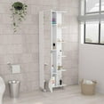 thumbnail image 4 of Bathroom Storage Cabinet Urano Mirror Linen Cabinet, Four Interior Shelves, Five External Shelves -White,Bathroom Vanity, 4 of 7