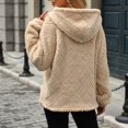thumbnail image 2 of Sudadera con capucha y media cremallera holgada para mujer - Chaqueta informal y cómoda para el frío, 2 of 8