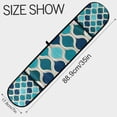 thumbnail image 3 of Yayeee Double Oven Mitt Kitchen Heat Resistant Baking 35" x7" Quilted Glove, Blue Geometric Pattern, 3 of 6