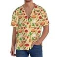 thumbnail image 7 of Lsque Herb Of Burger print Men's Cuban Collar Short Sleeve Shirt Summer Beachwear Casual Button Down Fashionable Vacation Leisure Shirt-Medium, 7 of 7