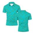 thumbnail image 5 of Tbopshirt Mens Shirts Short Sleeved Plus Size with Collar Business Collar Casual Sports Printed Button Top Shirt,S-3XL, 5 of 6