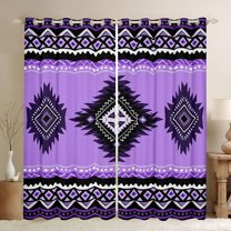 Manfei Bohemian Aztec Black Out Curtains for Children Teens Adults,Exotic Style Curtains Pack of 2 (42x63 Each),Hippie Tribal Bedroom Curtains,Ultra Soft Home Decor