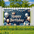 thumbnail image 6 of Decorative Design Happy Birthday Banner Balloon Decoration Party Backdrop Crown Theme for Birthday Party Indoor Celebration, 6 of 7