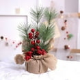 thumbnail image 4 of Christmas Tree 11inch Artificial Christmas Trees Mini Christmas Trees Artificial Table Top Little Xmas Decorations with Holiday Ball Ornaments Red Berry Pinecone for Home Party Xmas Decor, 4 of 7
