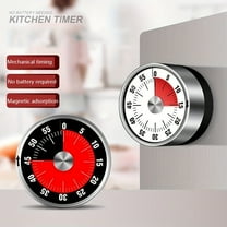 Visual Countdown Timer 60-Minute , Durable Mechanical Kitchen Timer Clock with Magnetic Backing, No Batteries Required - Ideal for Cooking, Baking, and Kitchen Management 1 PC