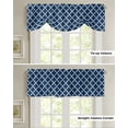 thumbnail image 4 of Geometric Navy Blue Morocco Small Curtain Rod Pocket Short Curtains Home Decor Partition Cabinet Door Window Curtains, 4 of 6