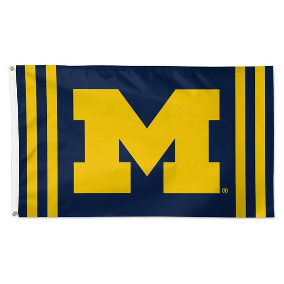 WinCraft Michigan Wolverines 3' x 5' Vertical Stripe Deluxe Single-Sided Flag