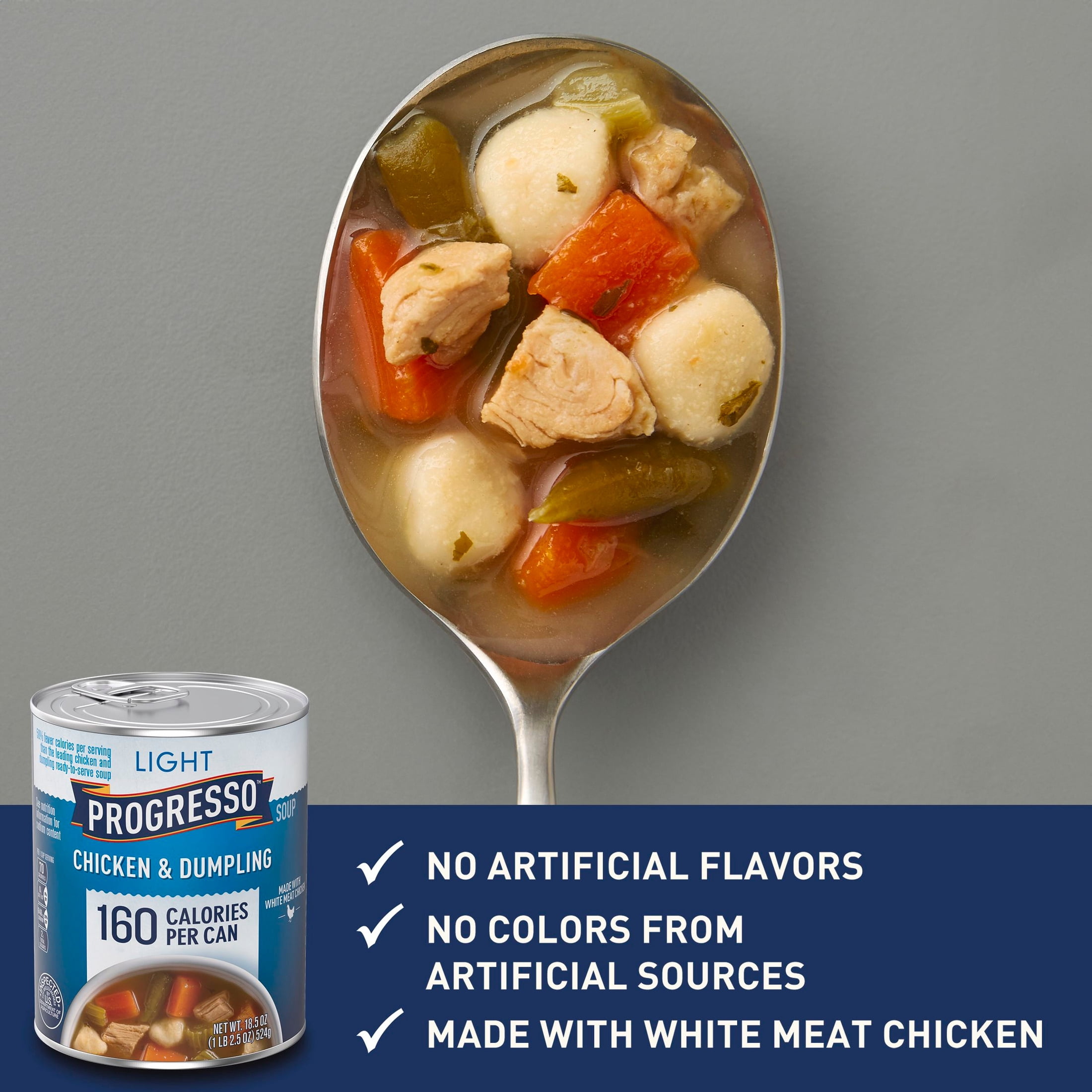 Progresso Light Canned Soup, Chicken and Dumpling Soup, 18.5 oz