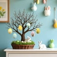 thumbnail image 4 of 12-Piece Felt Easter Egg Ornaments - Assorted Pastel Spring Pattern Hanging Decor for Easter Egg Tree, Home Shelf & Holiday Party Accents, 4 of 5