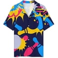 thumbnail image 3 of PRIYAL Ensemble de Pyjama à Manches Courtes pour Hommes, Satin Soie, 2 Pcs, 3 of 6