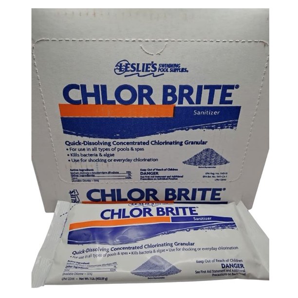 Leslie's Chlor Brite Granular Chlorine Pool Sanitizer 1lb (6)