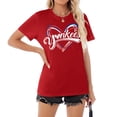 thumbnail image 2 of Camiseta Talovere para el día del partido de béisbol para mujer, color rojo, talla XXL, 2 of 5