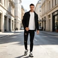 thumbnail image 4 of Smawell Men Hooded Multi Pocket Cargo Windbreaker Jacket, 4 of 6
