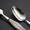 thumbnail image 4 of Leeye Feather Design Stainless Steel Fork and Knife Set, Decorative Cutlery Pair with Sculpted Handles for Elegant Dining, 4 of 4