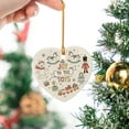 thumbnail image 2 of ViciArt Joy to the Toys Ceramic Heart Ornament – Holiday Christmas Tree Decor with Vintage Toy, 2 of 5
