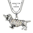thumbnail image 3 of FAMTKT Mothers Day Gifts, Dachshund Weenie Dog Breed Brown Crystal Charm Chain Necklace Jewelry, Gifts for Him or Her, 3 of 5
