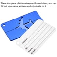 thumbnail image 3 of Uxcell 7.5x4.5cm Aluminium Luggage Tag Identifier Card Holder for Travel Blue 3Pack, 3 of 6