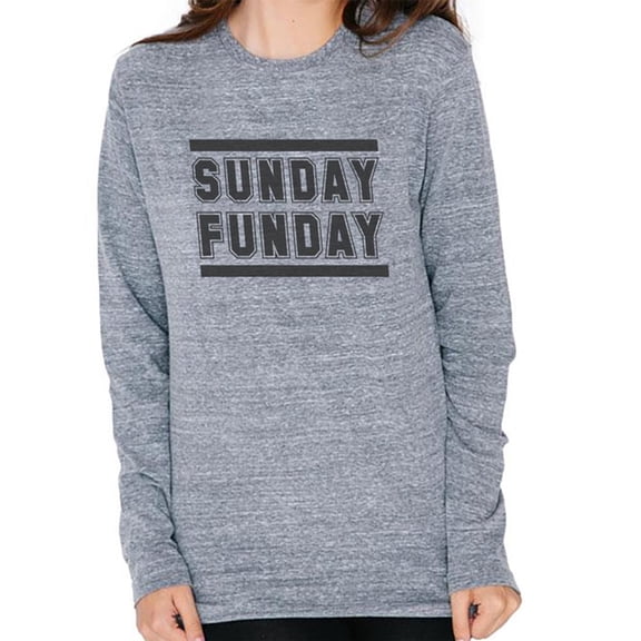Sunday Funday Mens Soft Long Sleeve T Shirt Heather 2XL