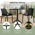 thumbnail image 6 of WestinTrends Playa 23.5" Outdoor Polypropylene Resin Round Patio Bistro Dining Table for 2, Black, 6 of 13